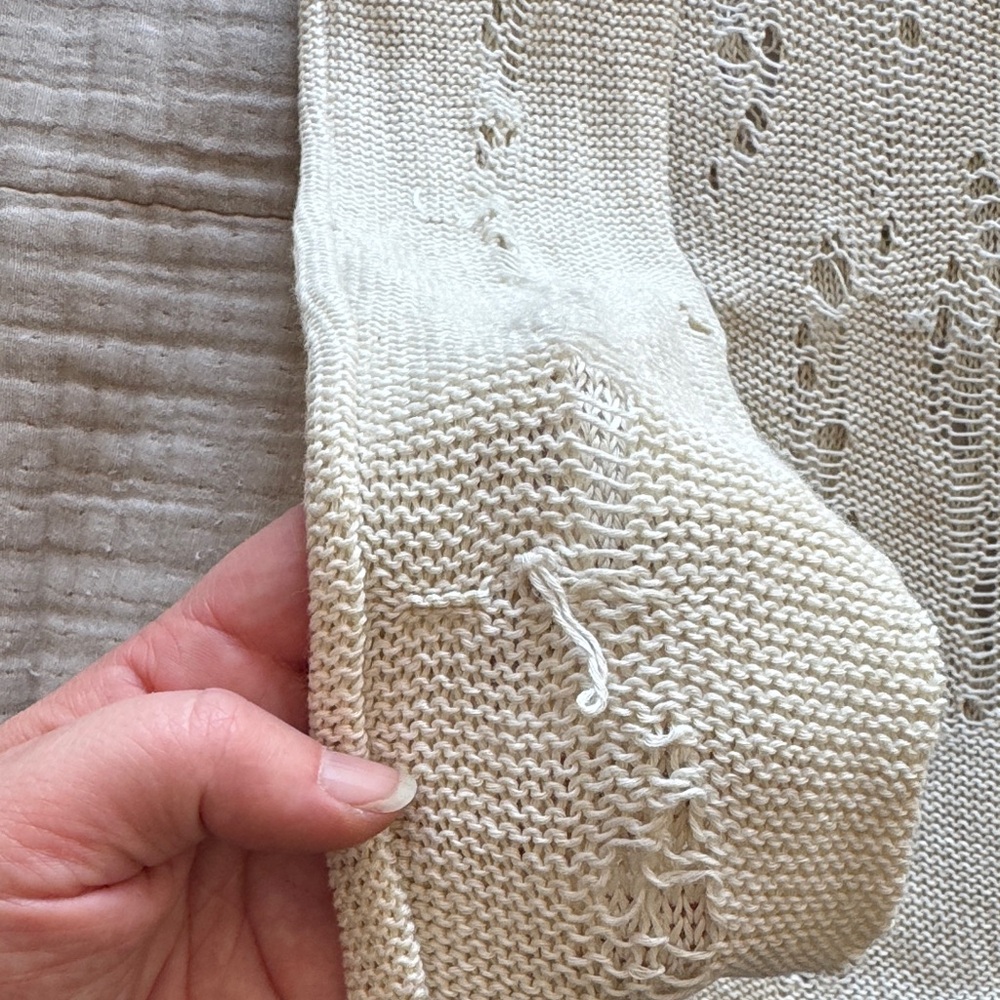 Helmut Lang Cream Sweater with Pointelle Holes - Picture 12 of 14
